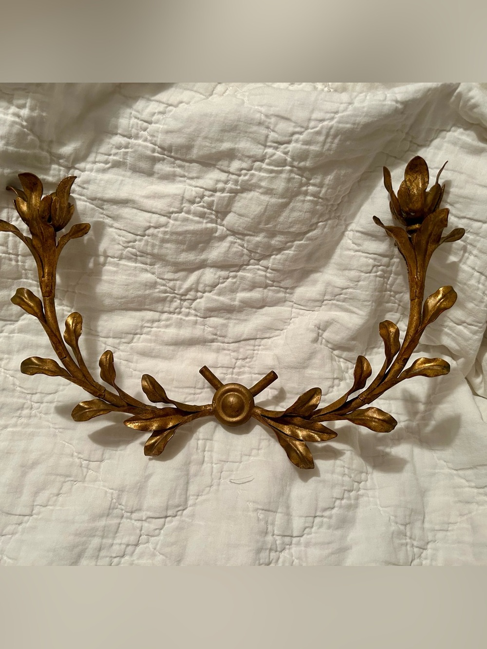 Vintage Salvaged Found French or Italian Metal Sconce Piece